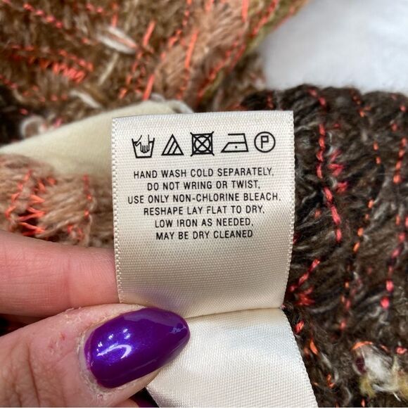 Sleeping on Snow x Anthropologie Cowl Neck Pink/ Brown Cardigan Size Small - Picture 11 of 16